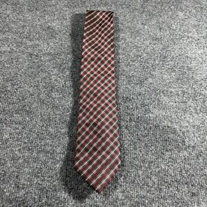 BERGAMO NEW YORK Men's Polyester Necktie Designer Cross Pattern Black Red Grey